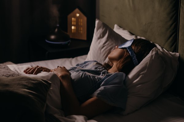 Woman sleeping soundly in St. Peterburg, Florida.